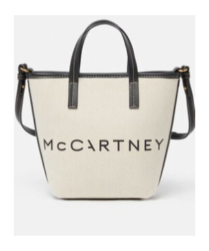 Stella Mccartney Logo-printed Top Handle Bag In White