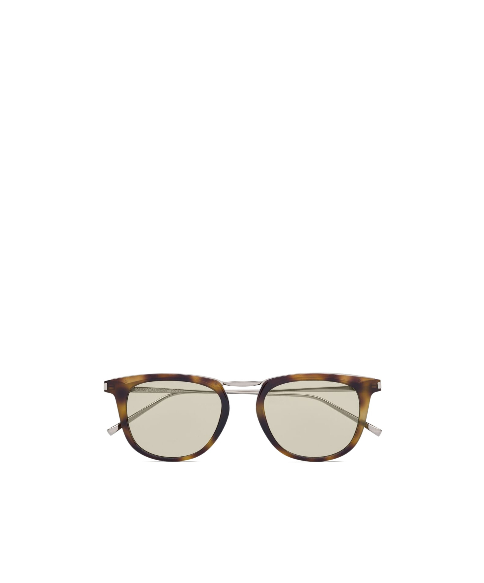 Saint Laurent Sl 753 In Havana Brown/silver/sand