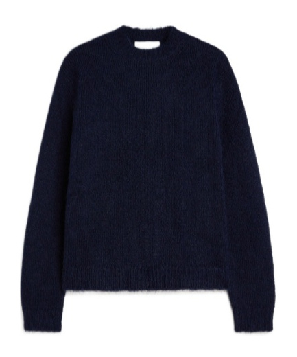 Jil Sander Cs Ns Jumper Knitwear In Blue Wool In Blue