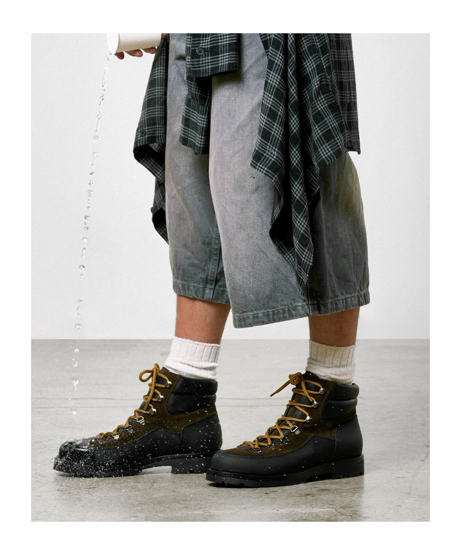 Scarosso Leather Suede Lace-up Boots In Brown