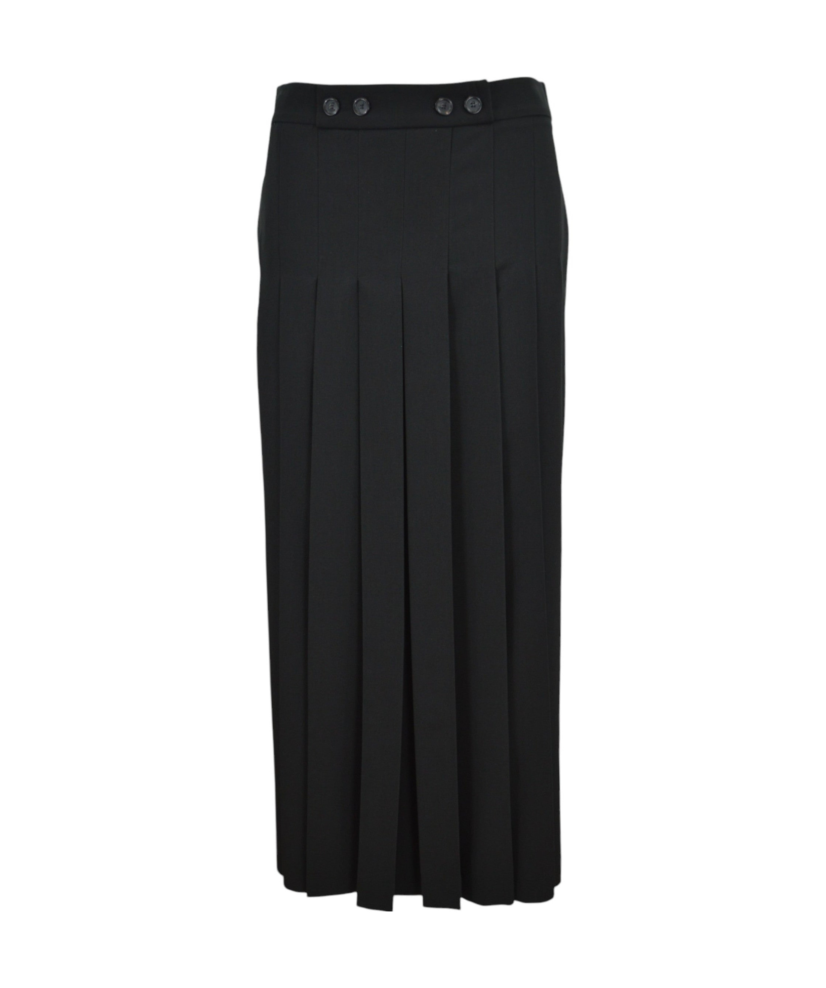 Pinko Fabric Stitch Midi Skirt With Back Slit In Black