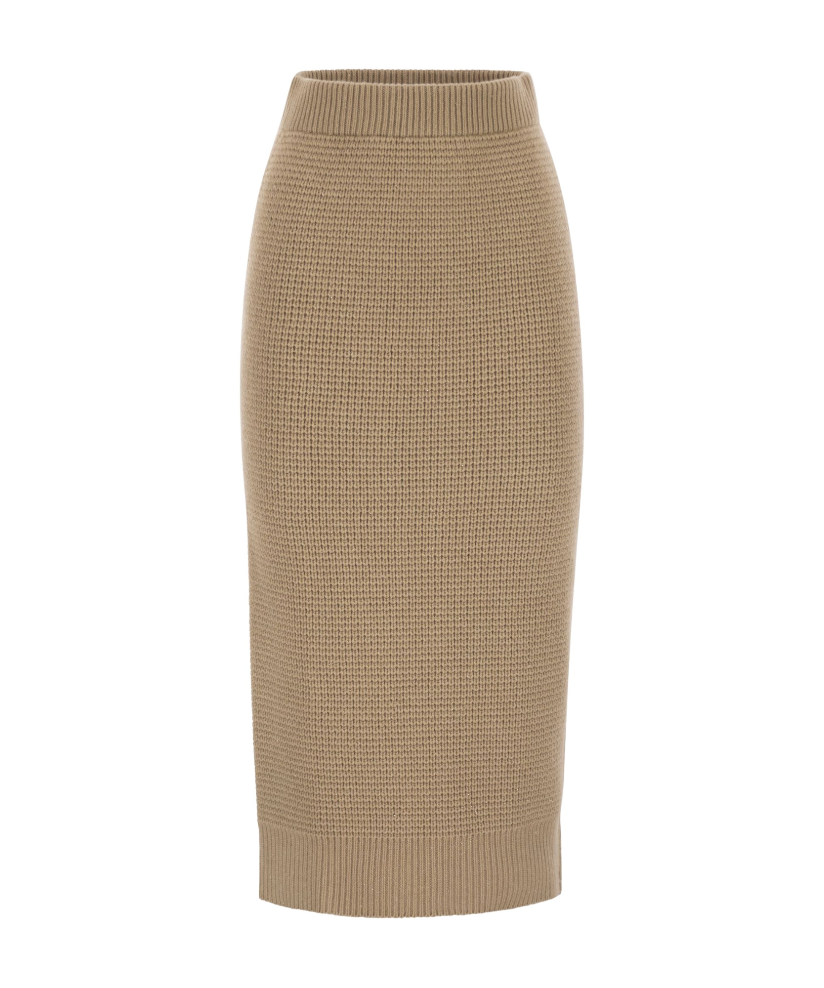 Peserico Knitted Skirt In Brown