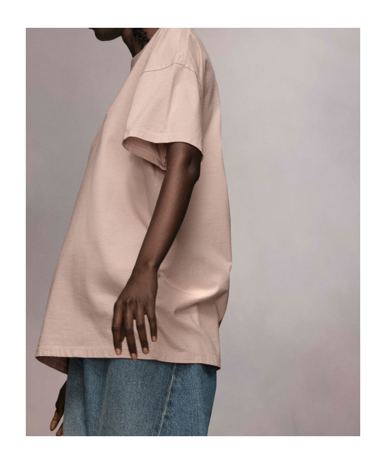Maison Margiela Logo-embroidered Cotton T-shirt In Nude