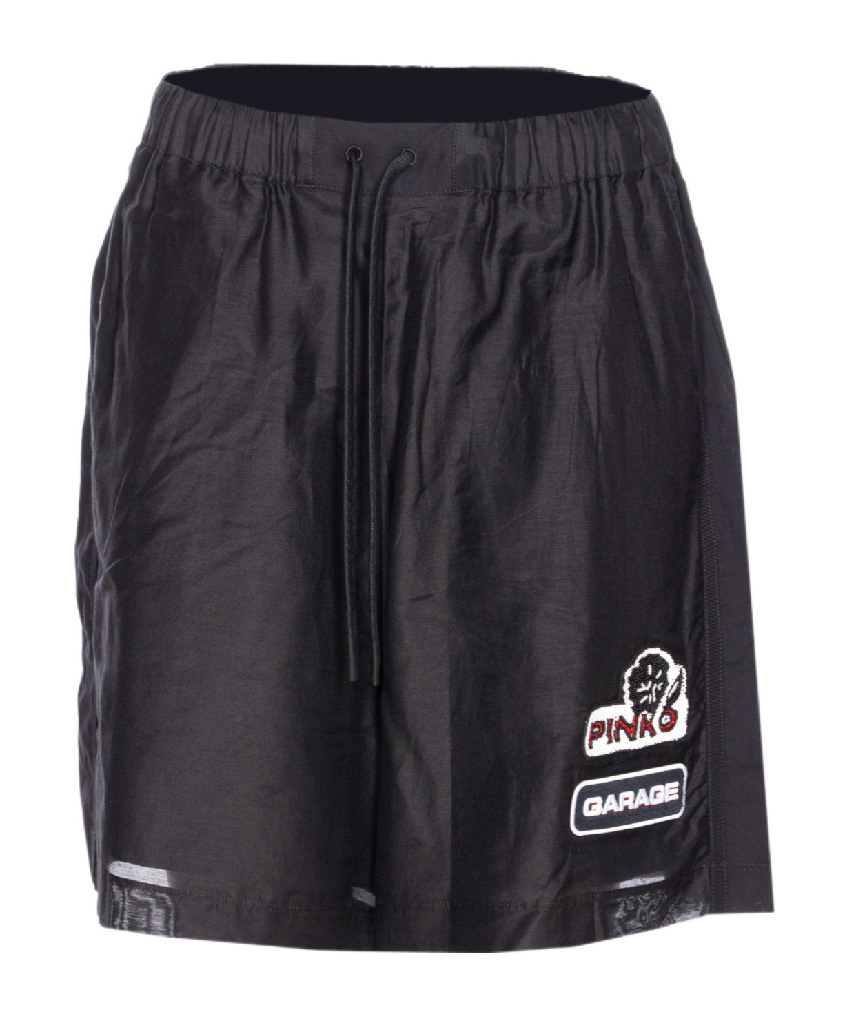 Pinko Bermuda Shorts With Back Pocket And Elasticized Waist In Black