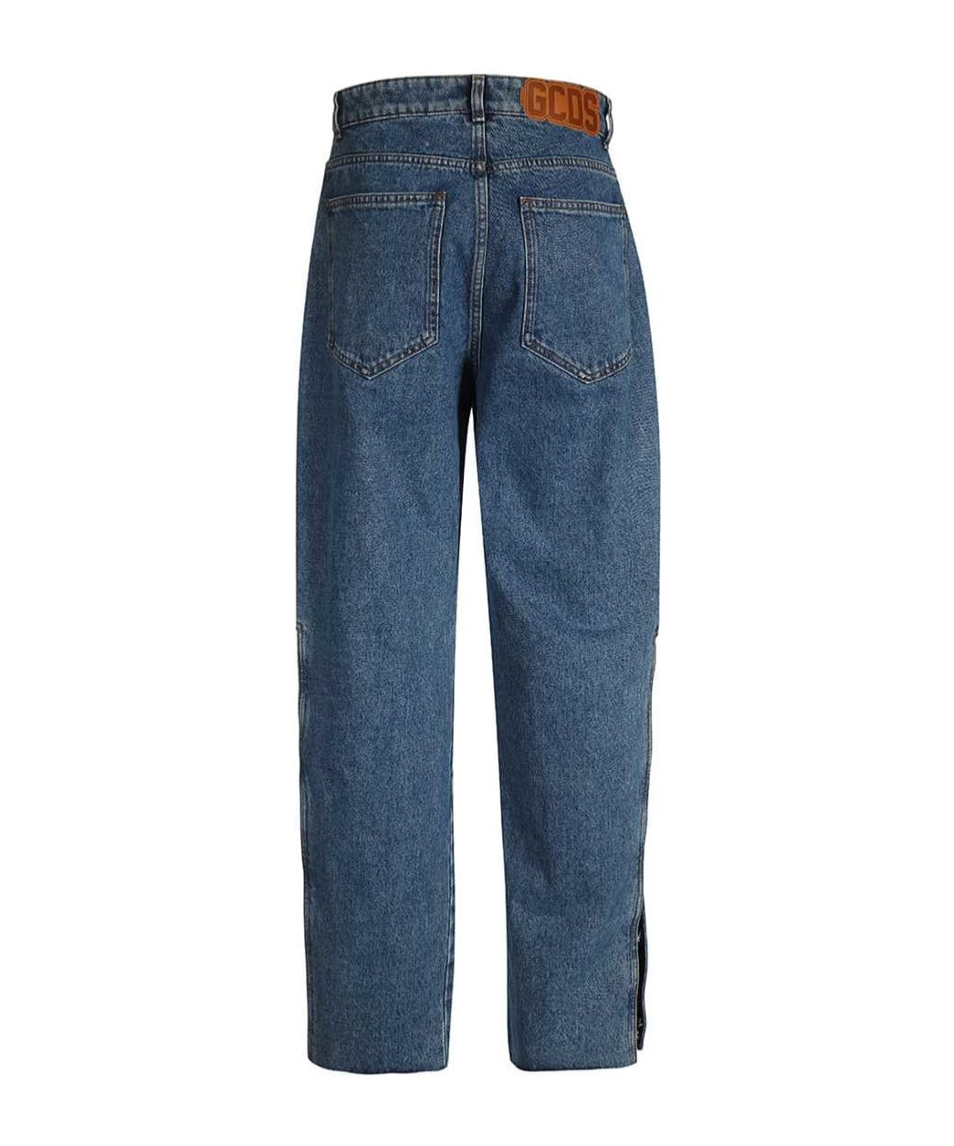 Gcds Wide-leg Jeans In Blue