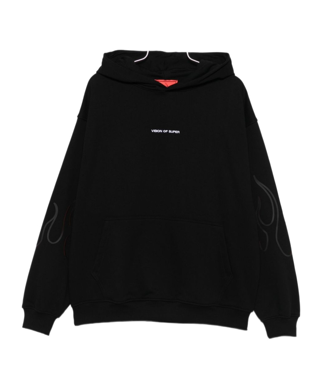 Vision Of Super Maglie Nero Sweatshirt With Flame Graphics In Black