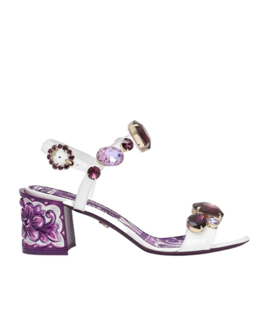 Dolce & Gabbana 60mm Keira Leather Sandals In Multi