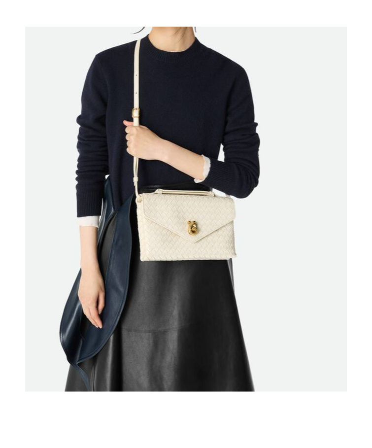 Bottega Veneta Lambskin Knot Lock Top-handle Bag