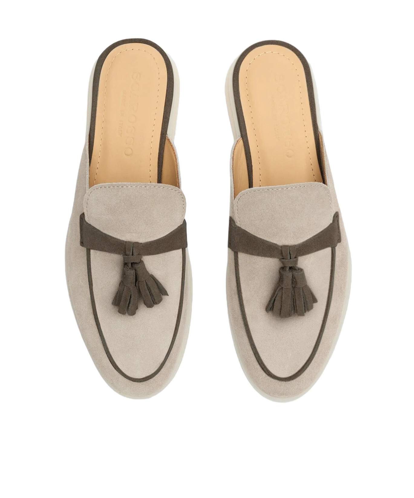 Scarosso Lucrezia Tassel-detailed Slip-on Mules In Multi