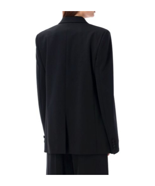 Stella Mccartney Stella Mc Cartney Oversized Double Breasted Blazer In Black