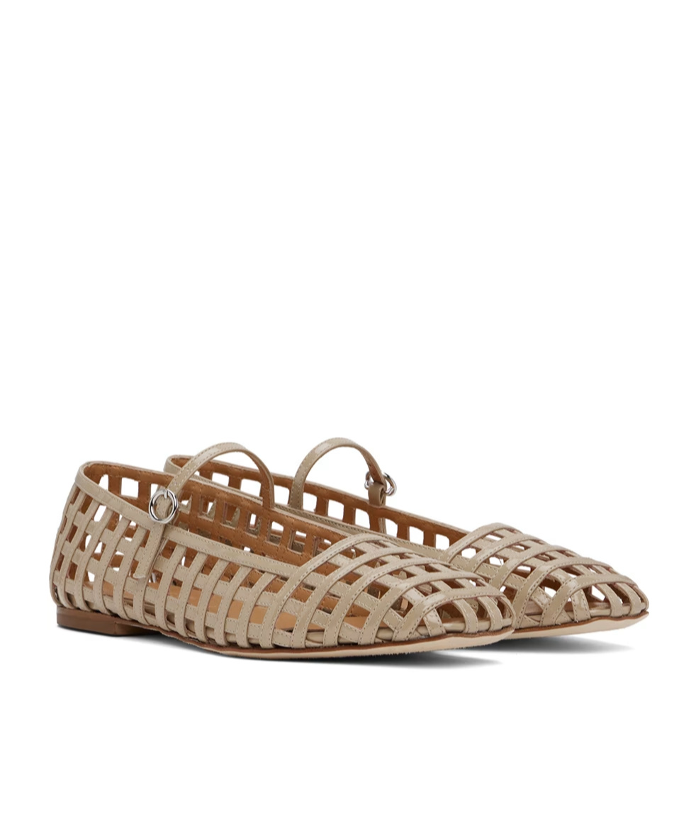 Shop Aeyde Uma Ballerina Flats In Nude