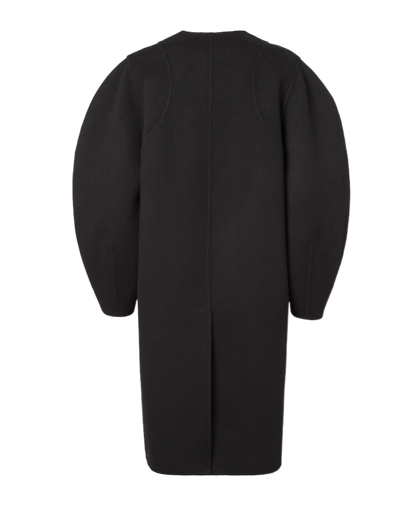Fendi Black Wool Coat In Black