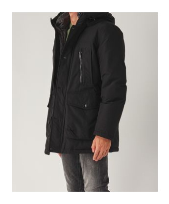 Woolrich Long-sleeved Coat In Black