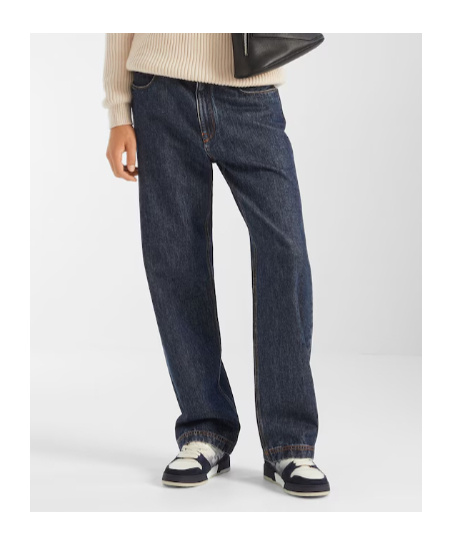 Fendi Straight Leg Denim Trousers With Five Pockets In Blue