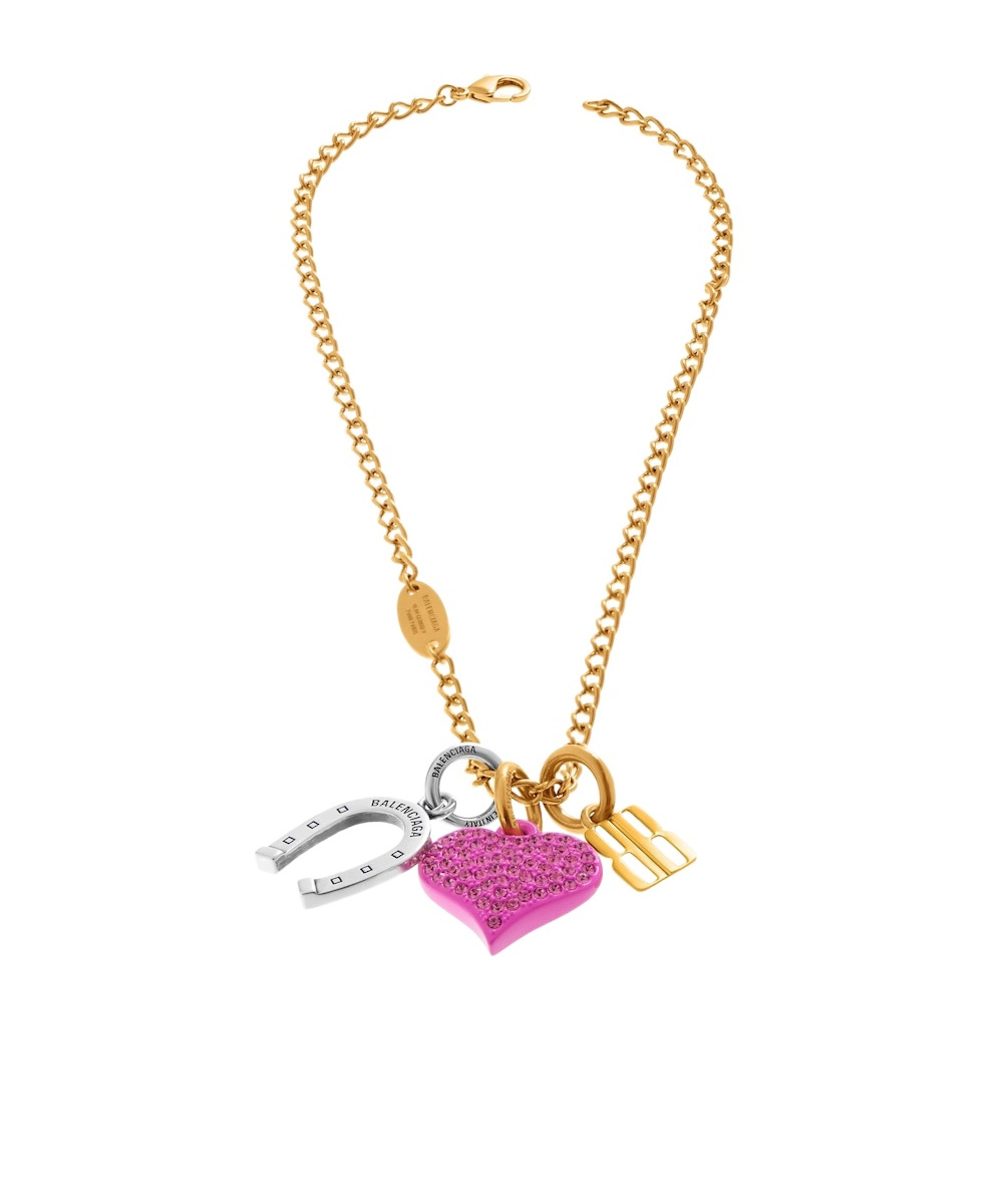 Balenciaga Carousel Horseshoe Collector Necklace In Multicolored In Multi-color