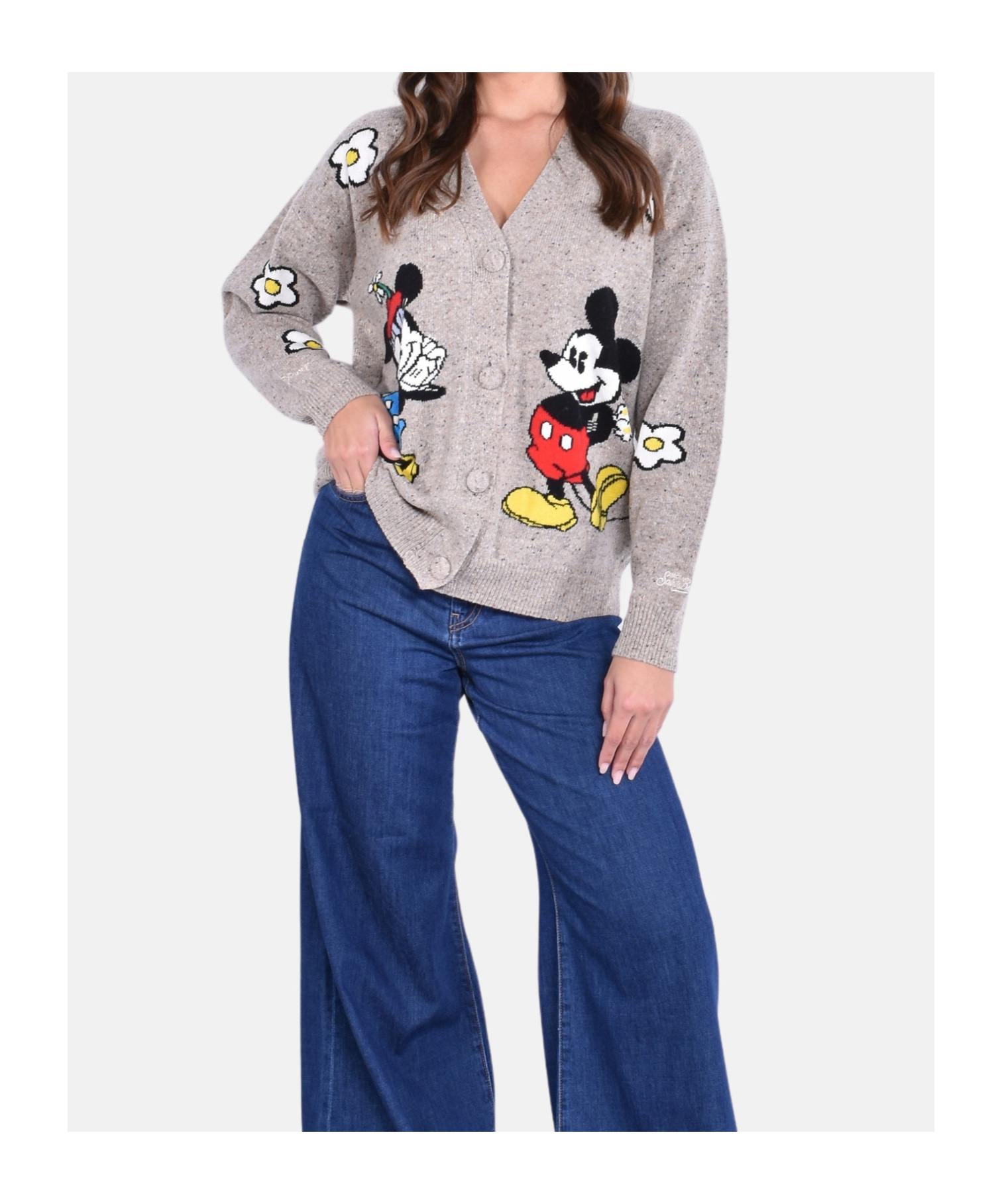 Mc2 Saint Barth Cardigan Woman Color Beige In Multi