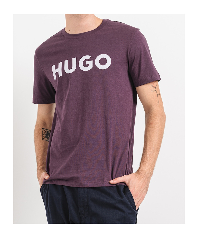 Hugo Boss Hugo Dulivio T Shirt Purple In Multicolor