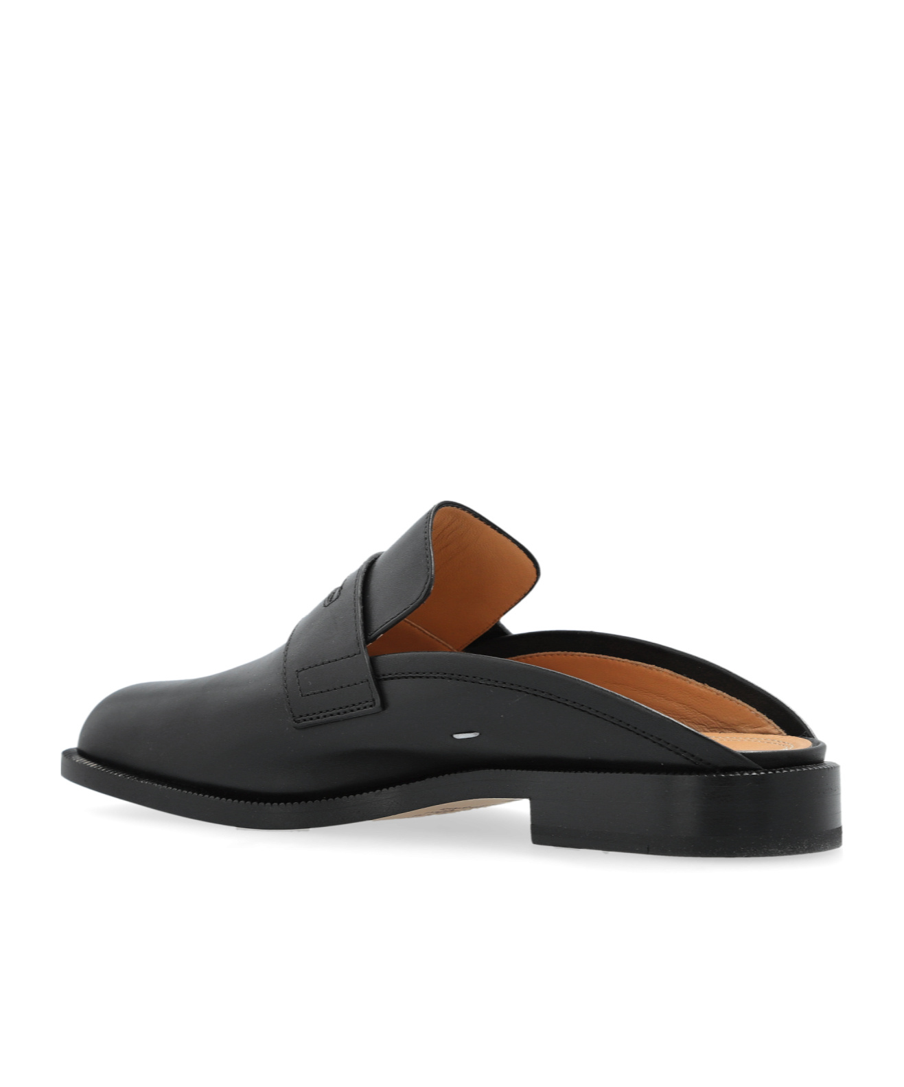 Maison Margiela Tabi City Calf Leather Flat Mules In Black