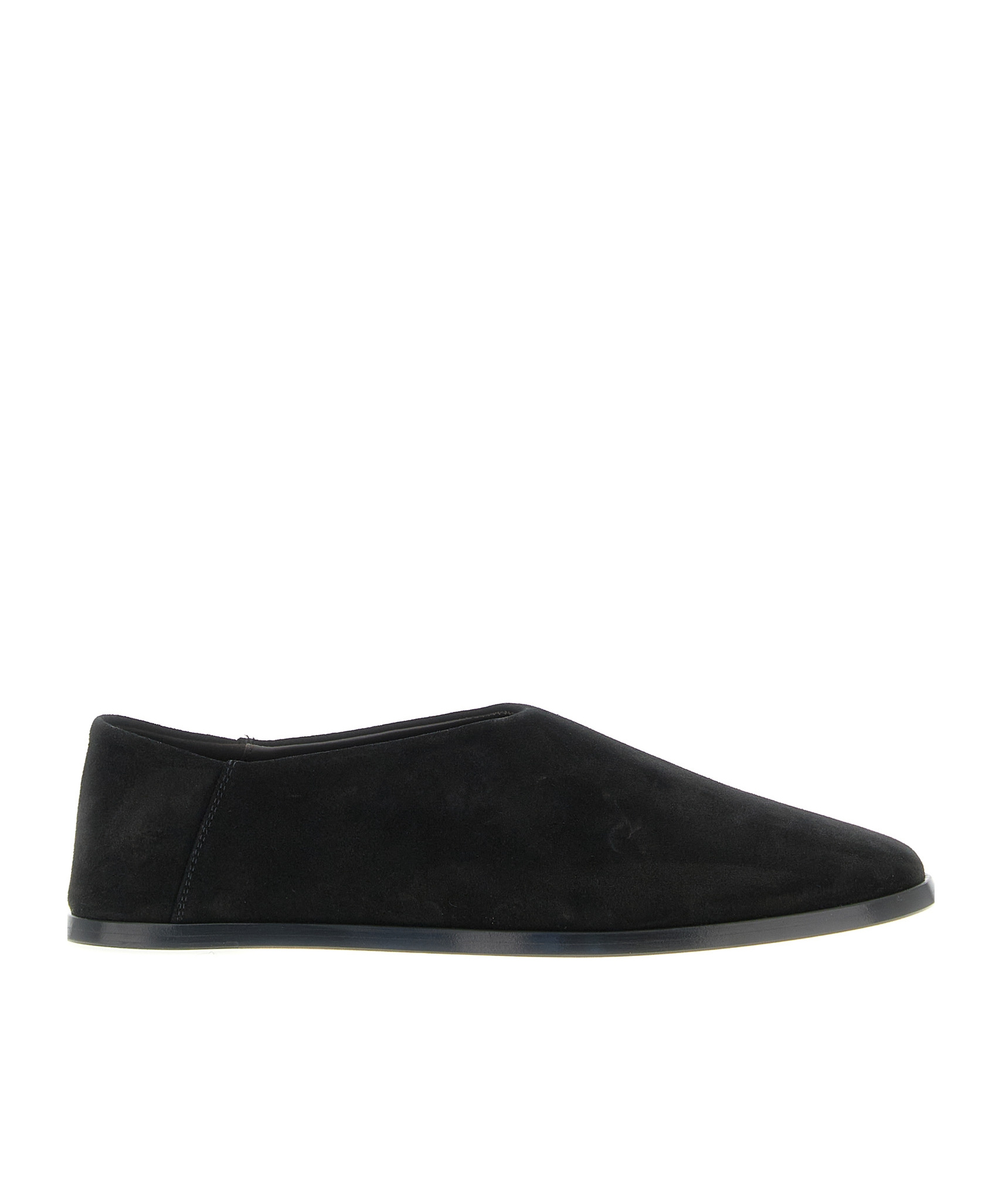 Fear Of God Suede Slip On Flat Sole Loafers In Black