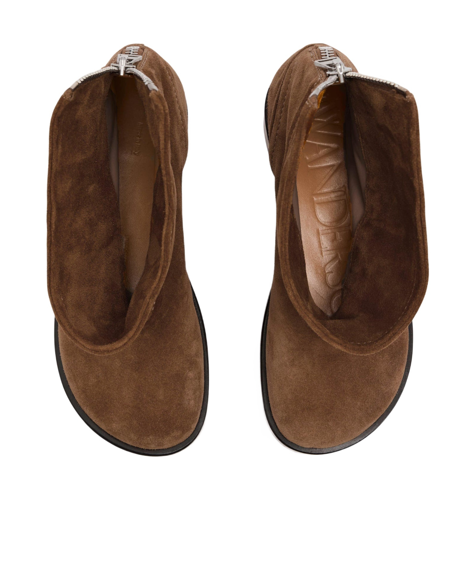 Jw Anderson Biker Boot - Suede Ankle Boot In Brown