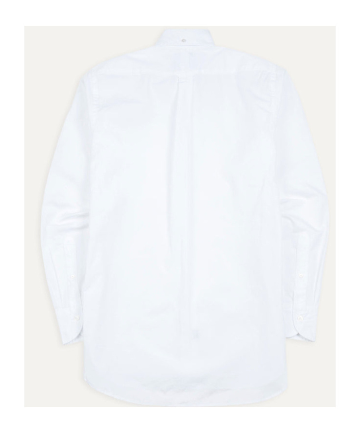 Drake's London Cotton Button Shirt In White