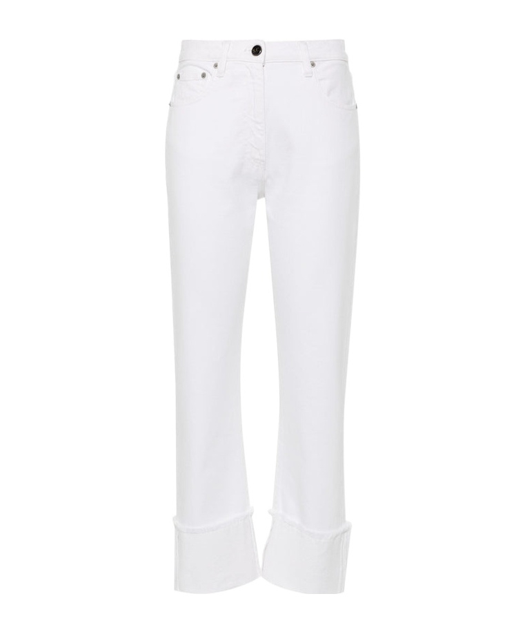 Semicouture Belt-loop Jeans In White