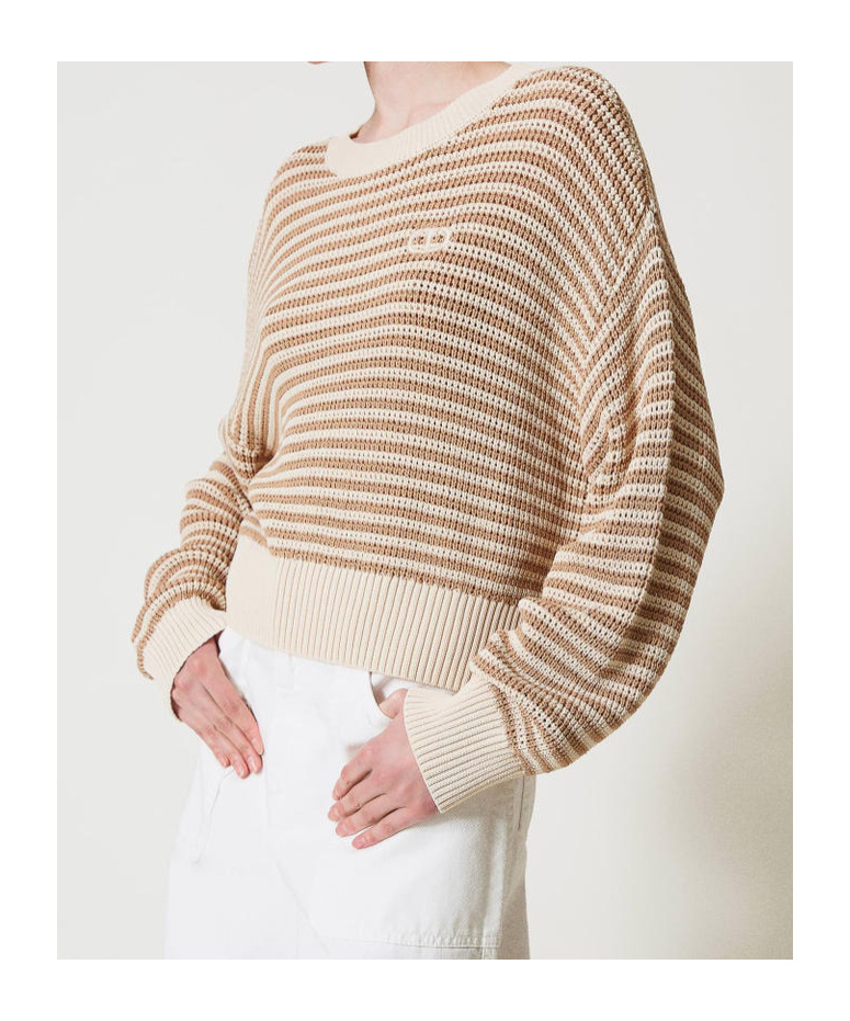 Shop Twinset Logo Striped Jumper