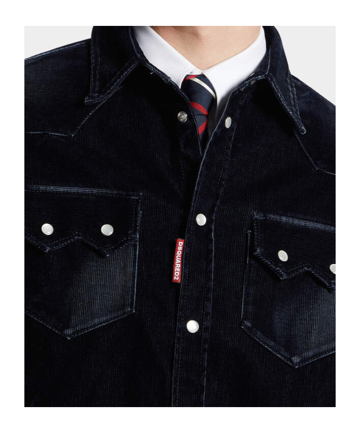 Dsquared2 Denim Jacket With Flocked Detailing In Black