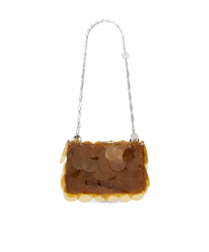 Rabanne Disc-chain Shoulder Bag In Brown