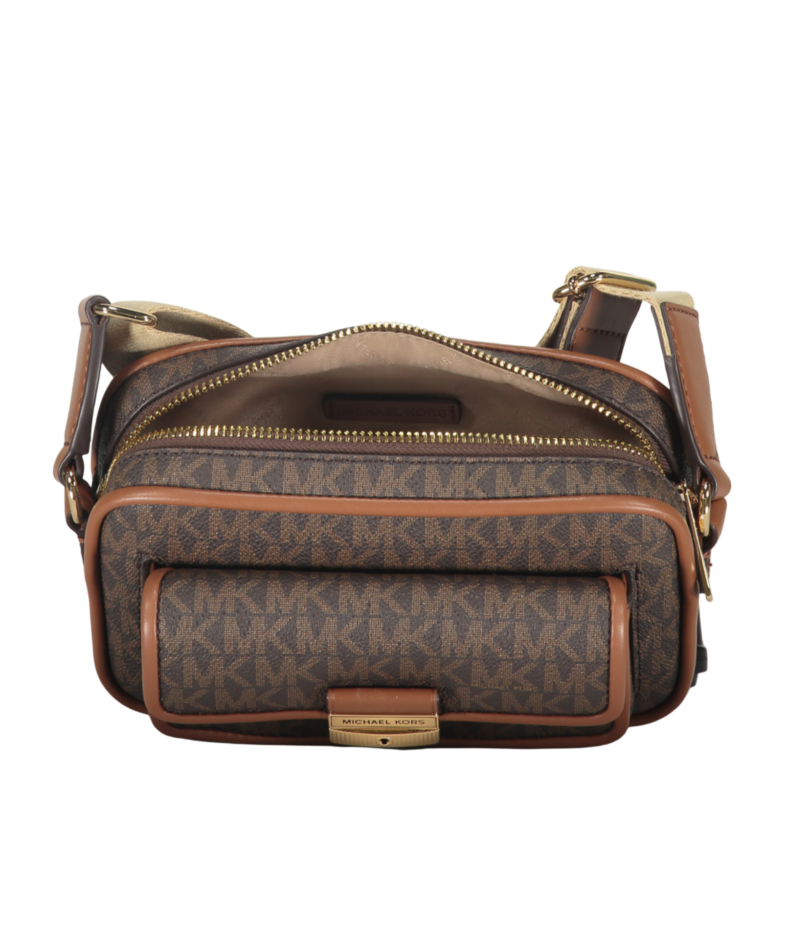 Michael Kors Bradshaw Extra-small Metallic Signature Logo Camera Crossbody Bag