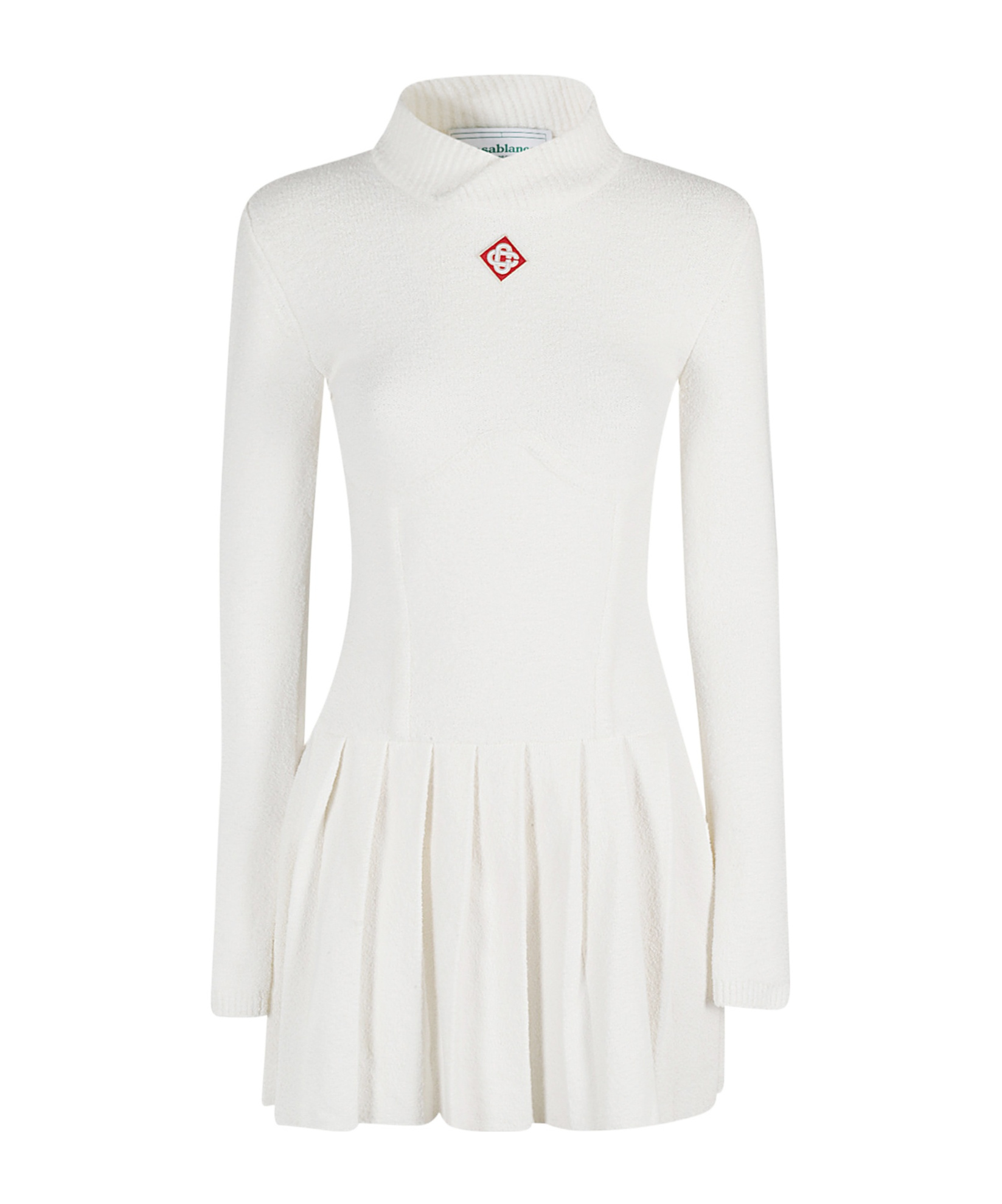 Casablanca White Boucle Bustier Tennis Minidress In White