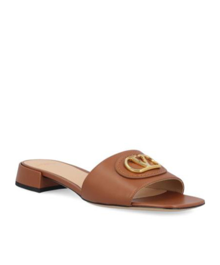 Valentino Open-toed Slippers In Brown