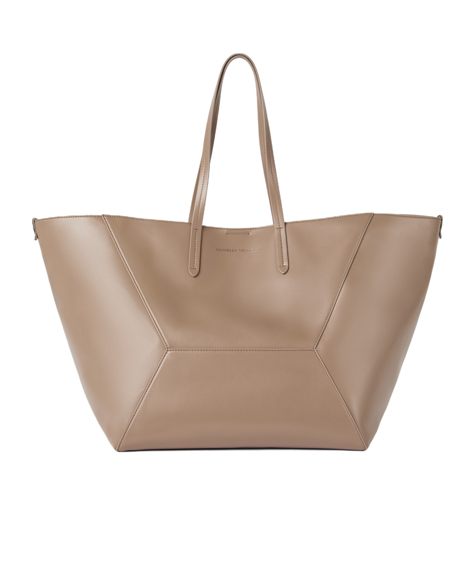 Brunello Cucinelli Bc Duo Calfskin Tote Bag In Brown