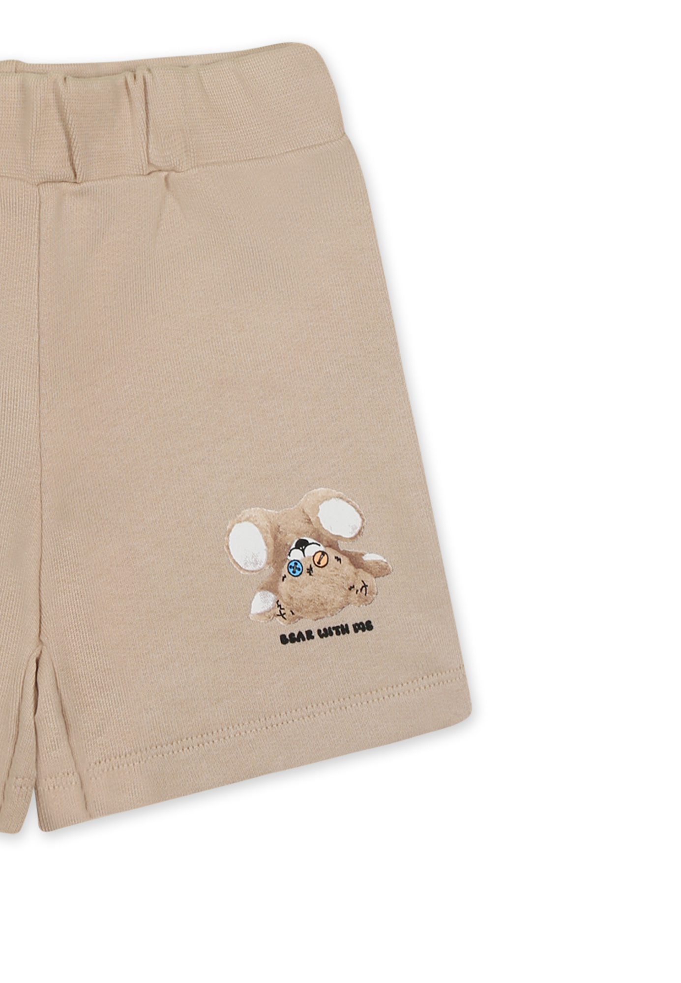 Barrow Bear-print Short Set In Nude