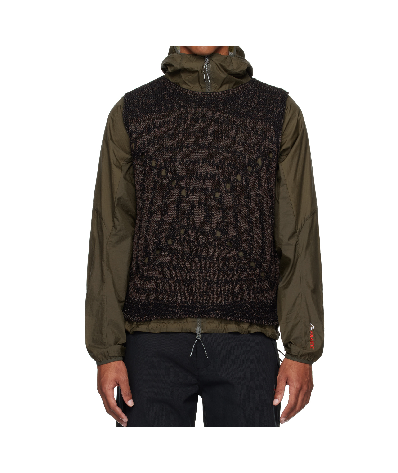 Roa Men S Vortex Vest Black Brown In Black