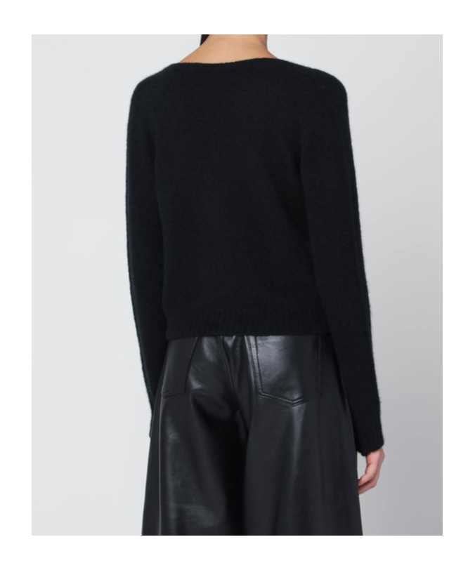 Roberto Collina Button Long-sleeved Sweater In Black