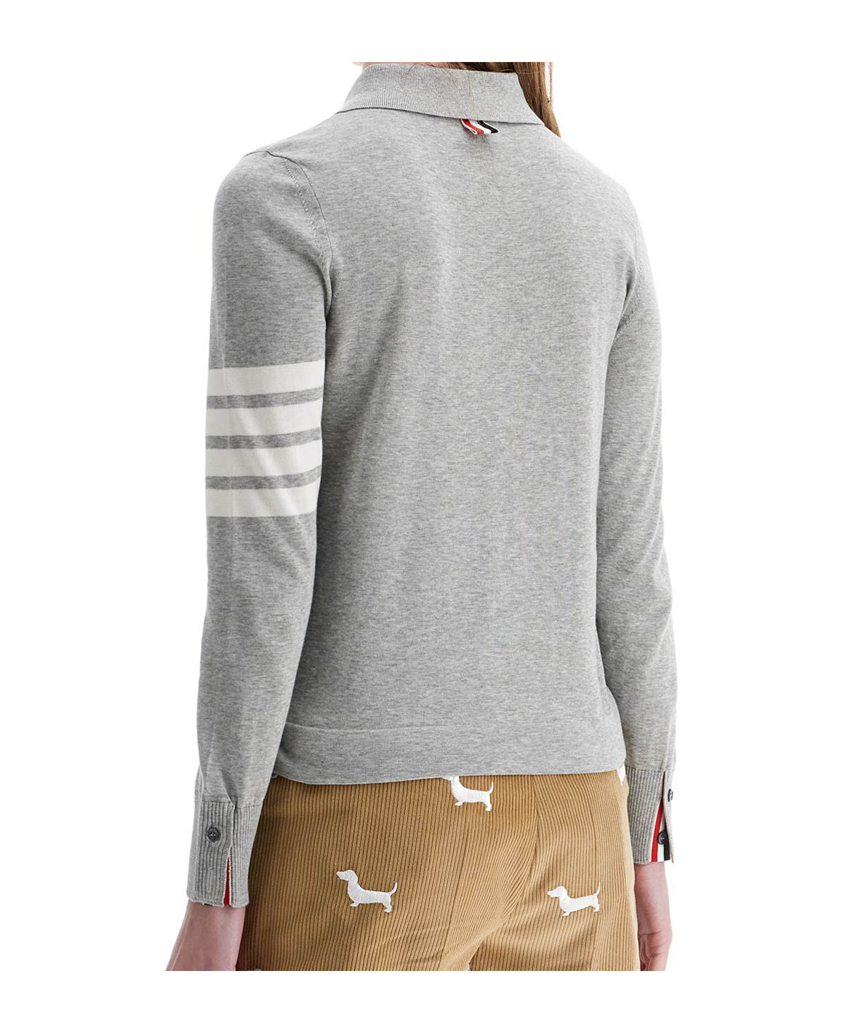 Thom Browne Long-sleeved Sweater In Gray