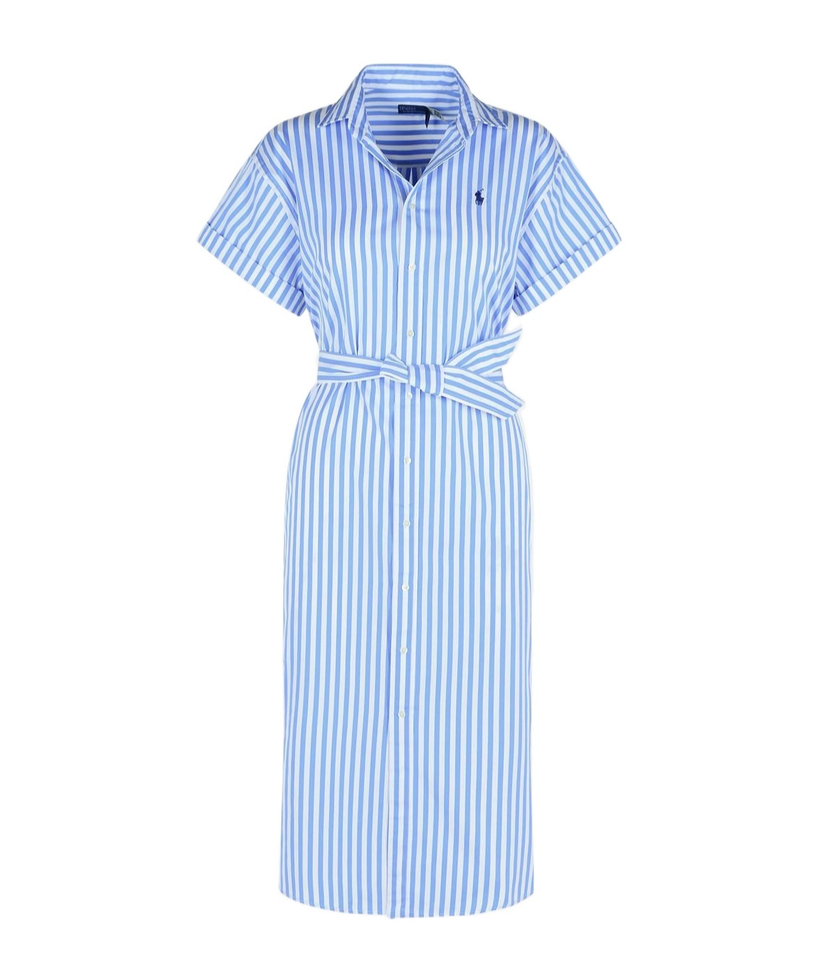 Polo Ralph Lauren Striped Shirt Dress In Blue