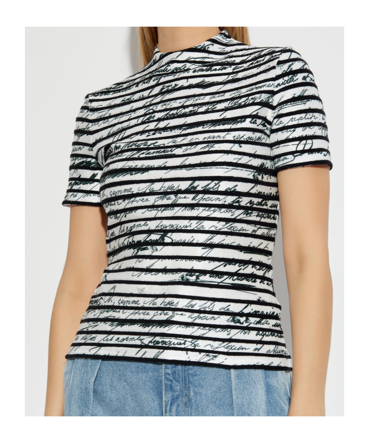 Balmain Printed Short-sleeved T-shirt In Black