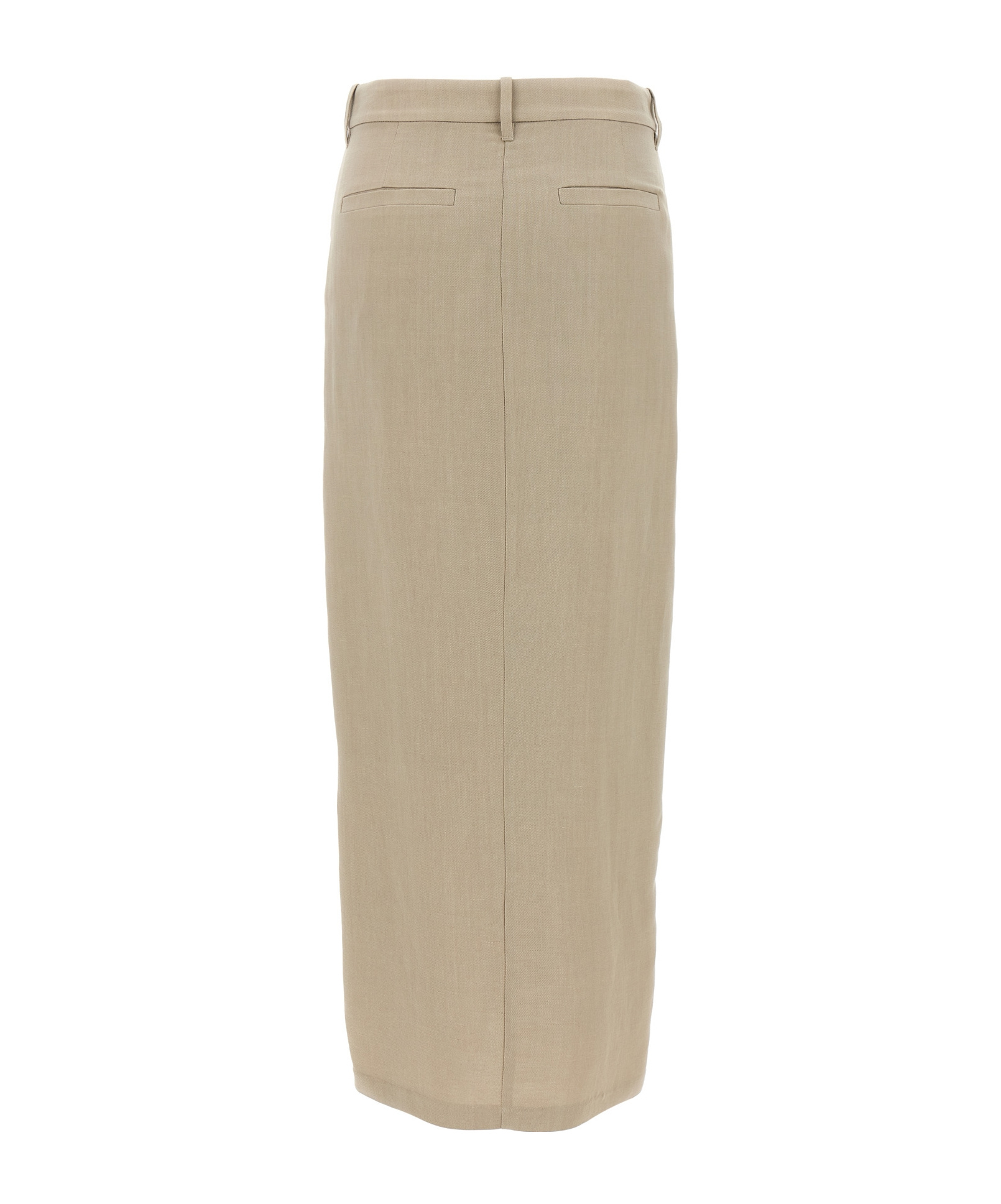 Shop Brunello Cucinelli High-waisted Wrap Skirt In Nude