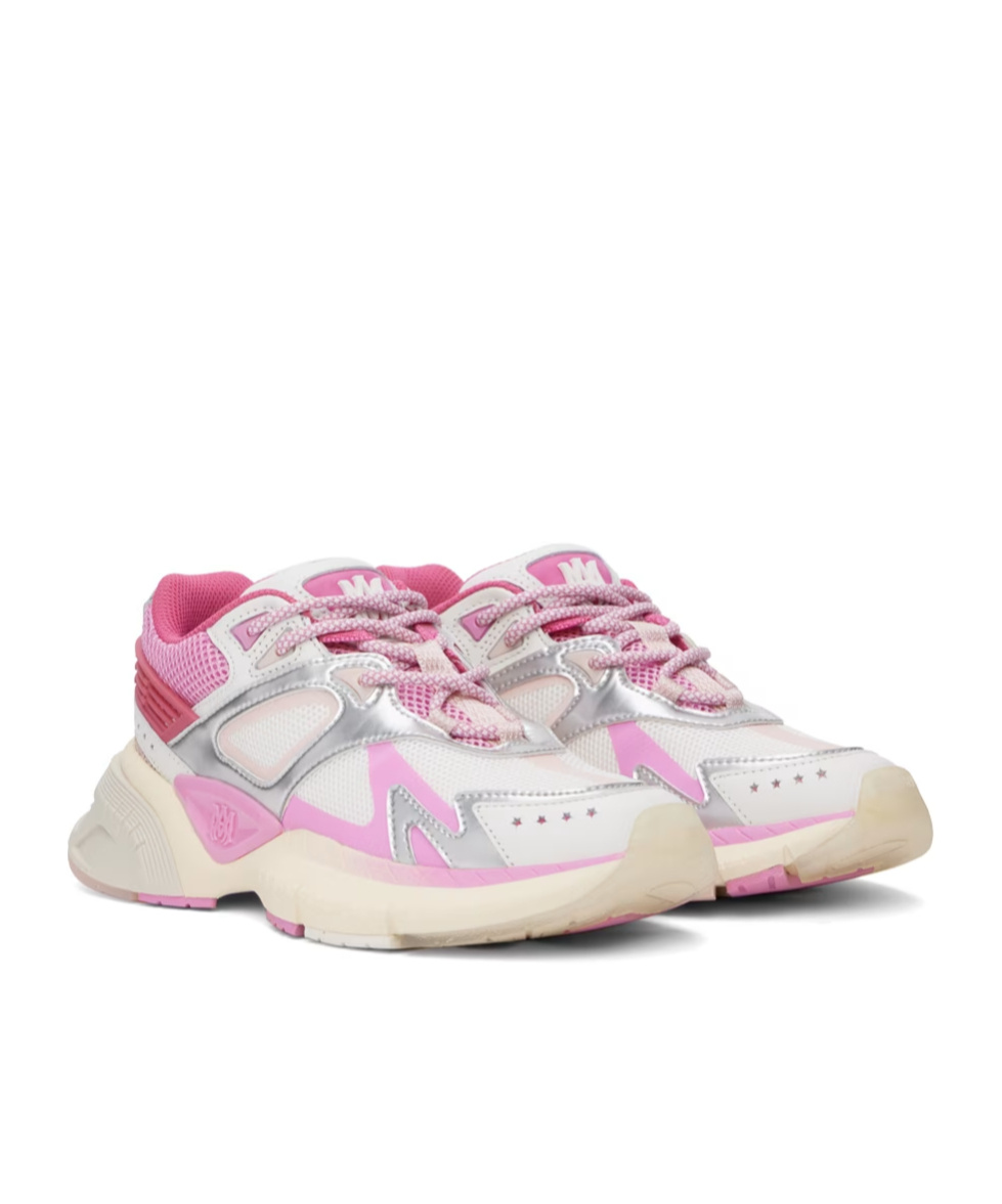Amiri Lace-up Logo Sneakers In Nude