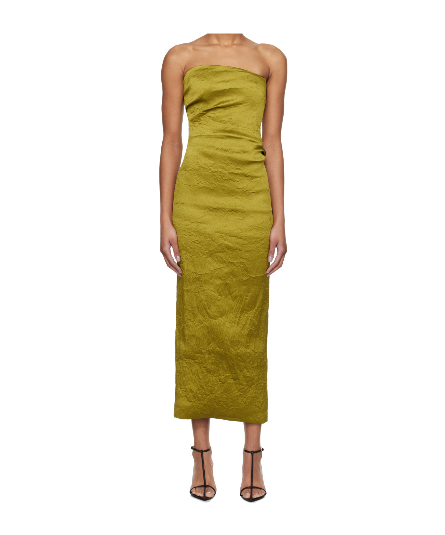 Tove Pleated Sleeveless Dress In Green