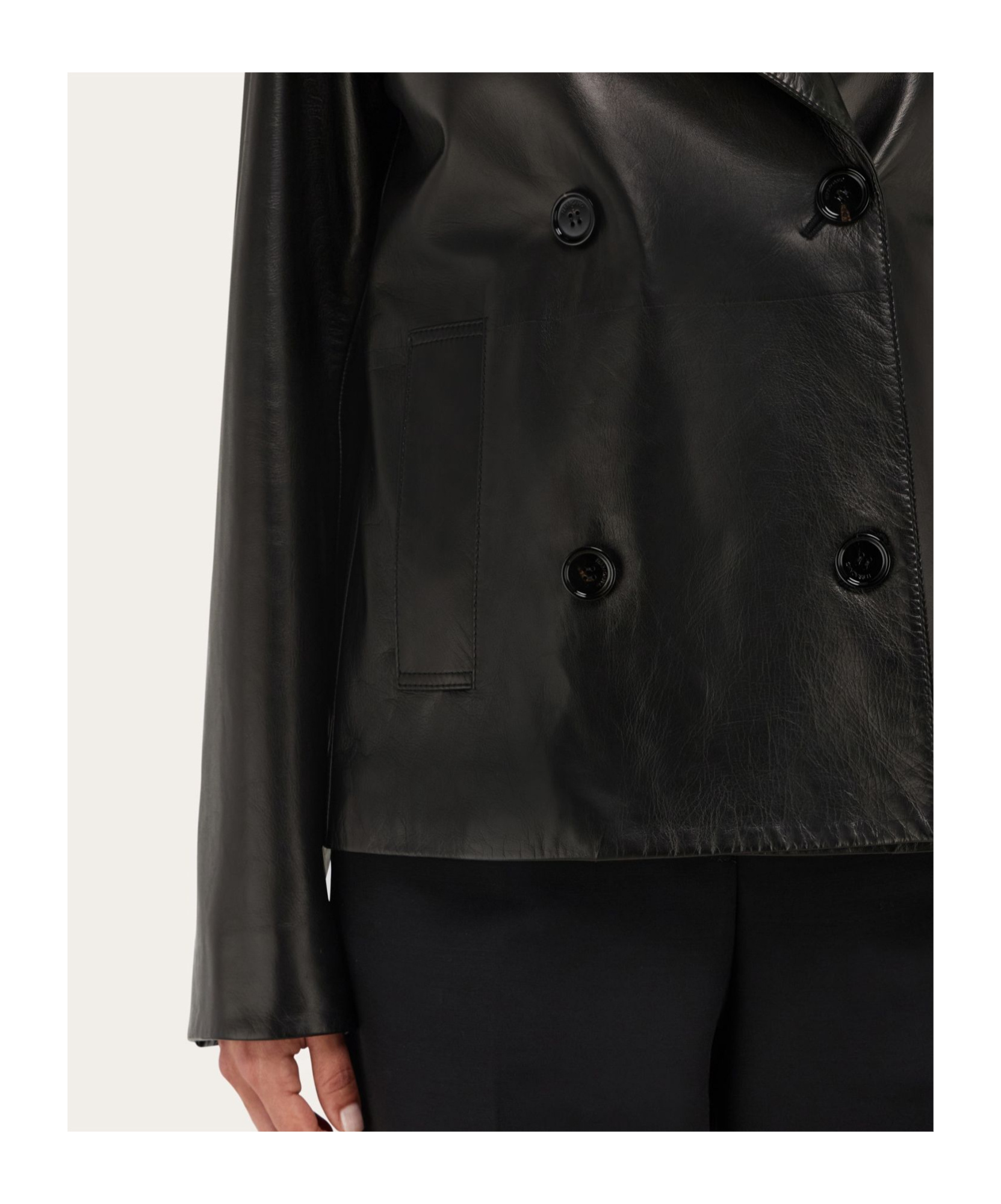 Ferragamo Blouson En Nappa In Black