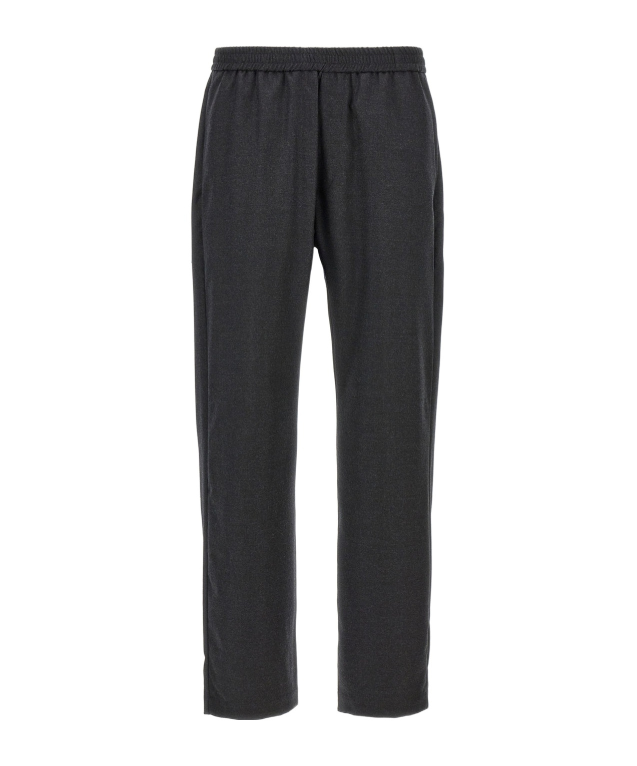 Shop Barena Venezia Bativoga Flannel Trousers In Black