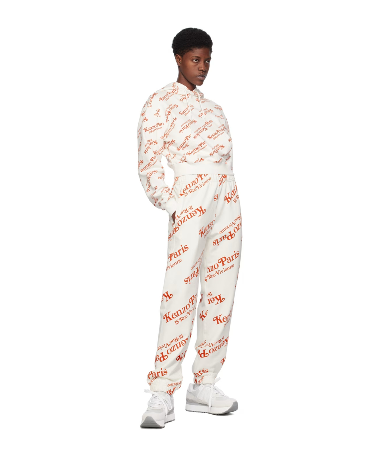Shop Kenzo All-over Logo-print Track Pants In White