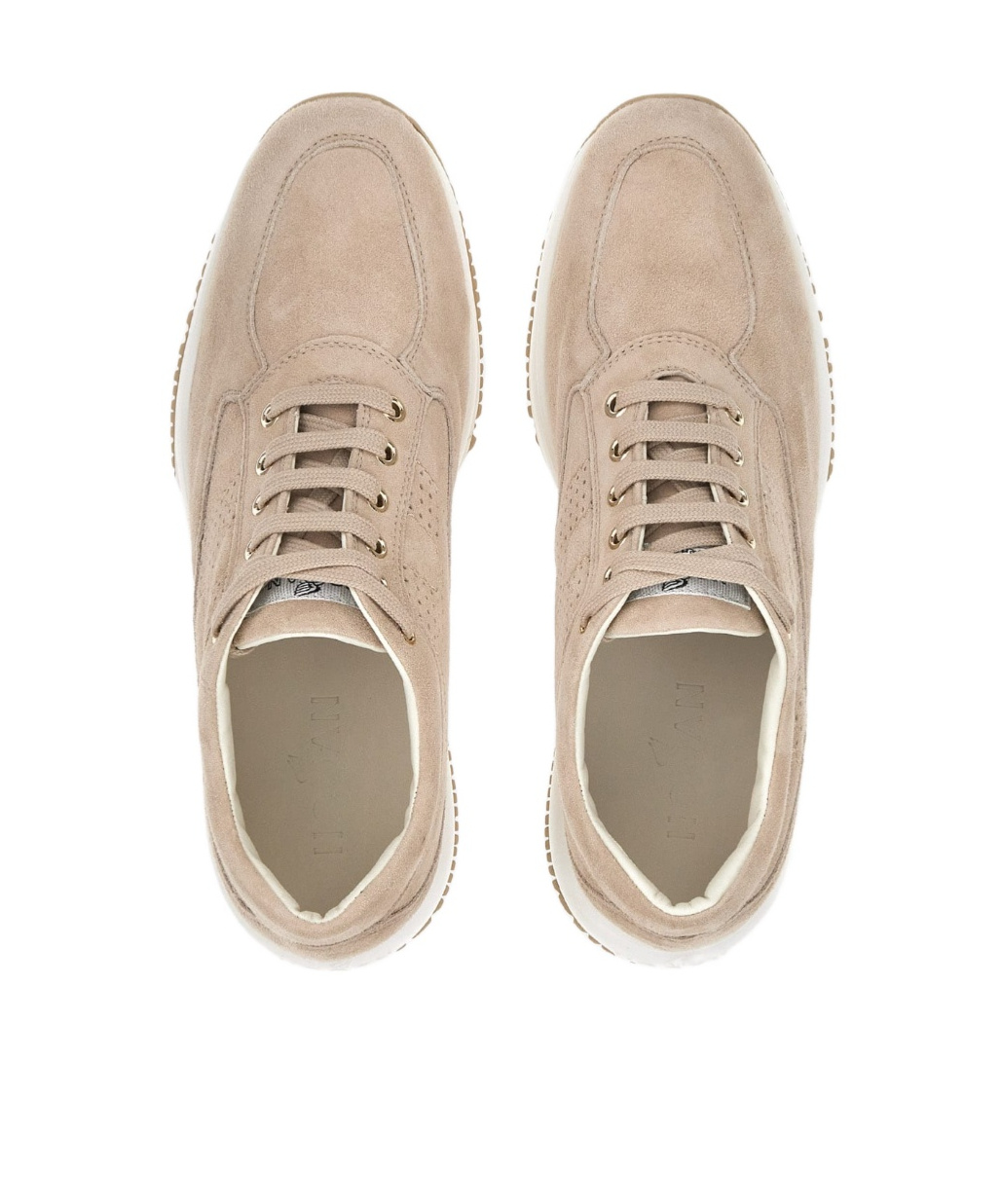 Hogan Interactive Lace-up Sneakers In Nude