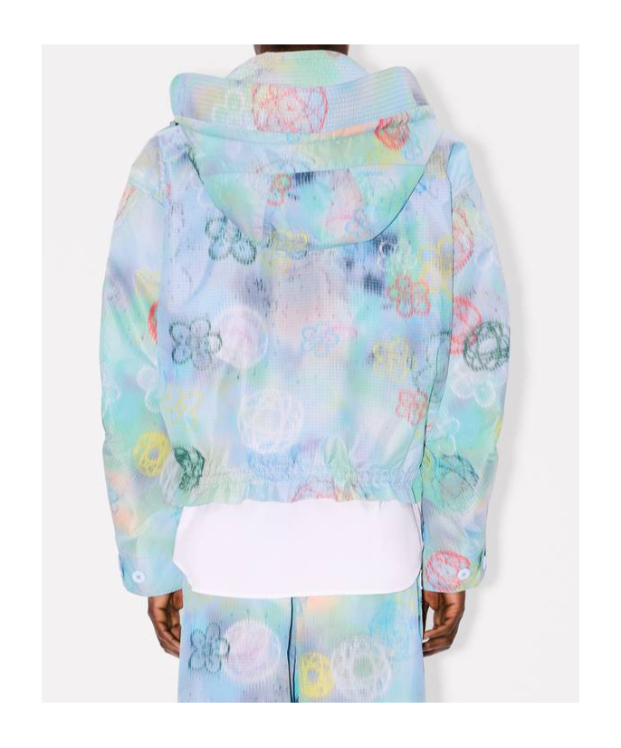 Kenzo ' X Futura 2000' Short Parka In Blue
