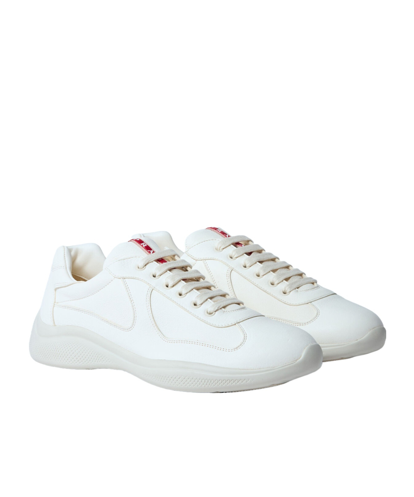 PRADA PRADA LOGO DETAILED LACE-UP SNEAKERS