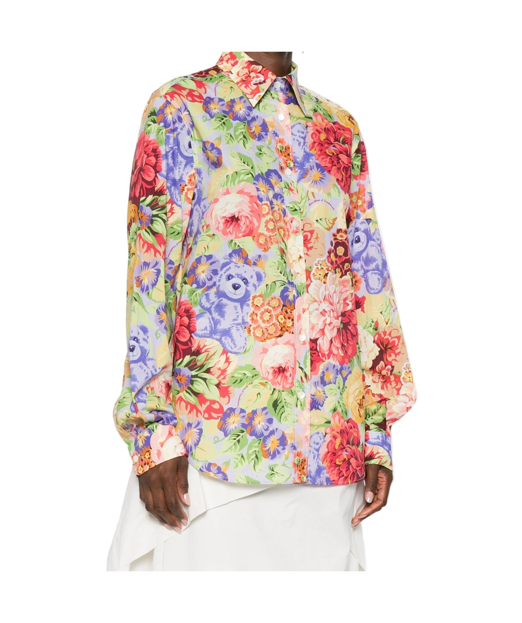 Moschino Floral-print Shirt In Multi