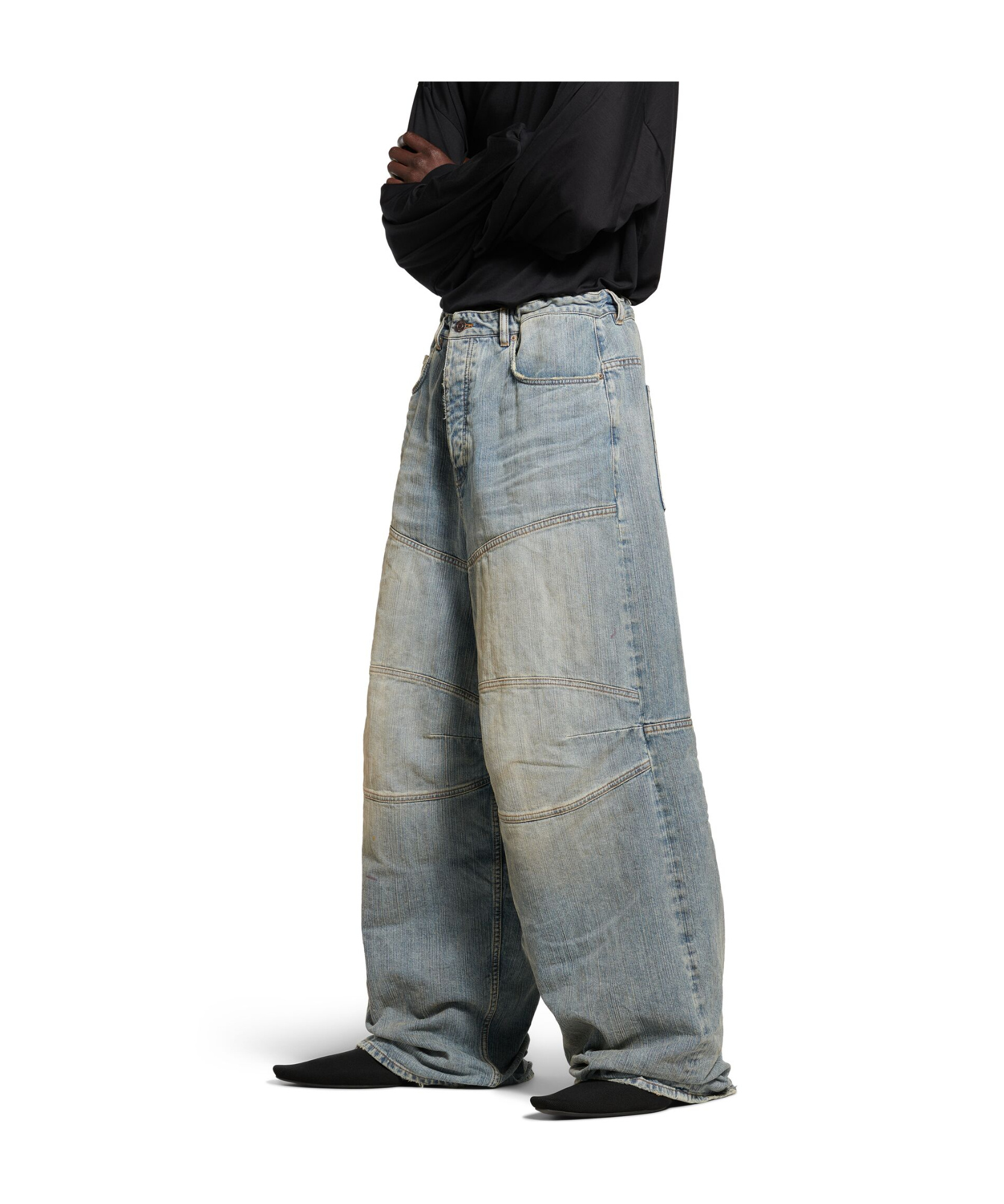 Balenciaga Baggy Jeans In 5760 Stained